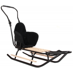 Polskie mocne sanki oparcie pchacz podnóżki+cieplutki materacyk